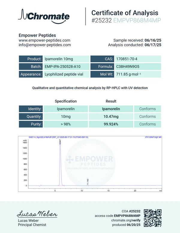 Ipamorelina - Péptido de crecimiento y rendimiento 3 Ipamorelina - Péptido para el crecimiento y el rendimiento - Imagen 3